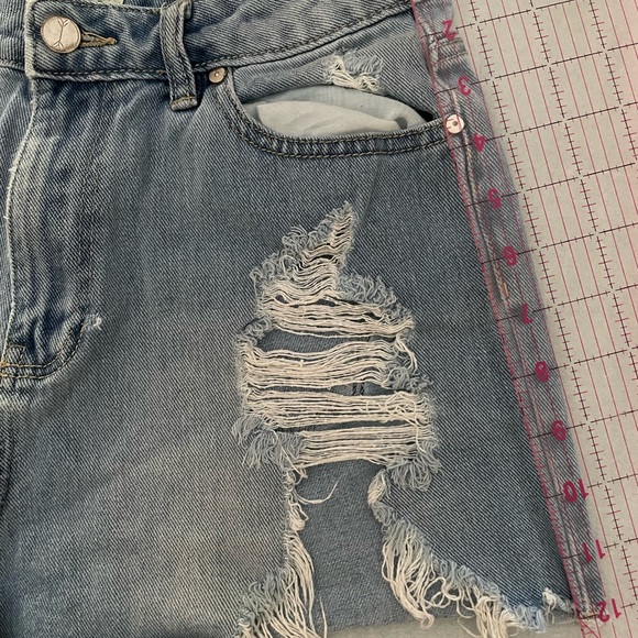 Denim Distressed Shorts - Picture 8 of 10